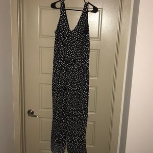 Polka dot culotte jumpsuit